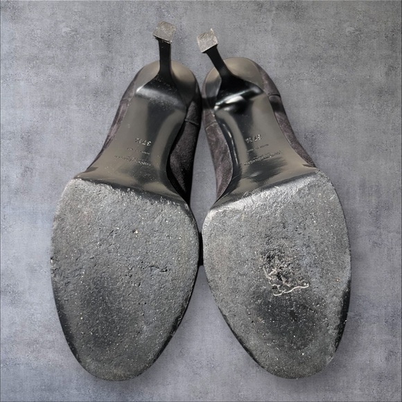 Authentic YSL Black Suede Penny Loafer Heels – Size 37.5 - Picture 4 of 4